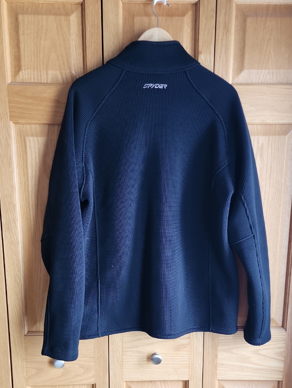 Spyder Size Large  Black Full-Zip Sweater Jacket with Logo - Picture 10 of 12
